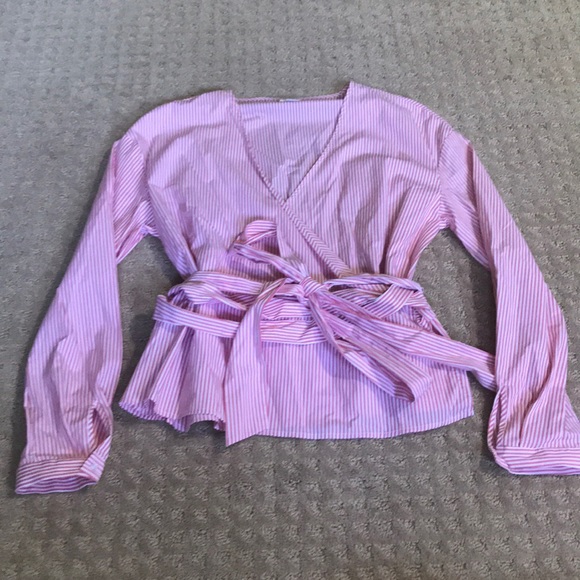 Long sleeve wrap top - Picture 1 of 2